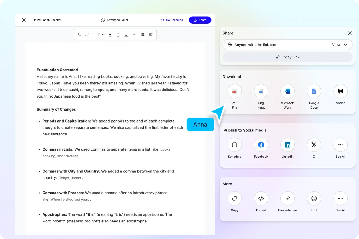 Free AI Punctuation Checker, Grammar Correction Tool [ No Signup ]